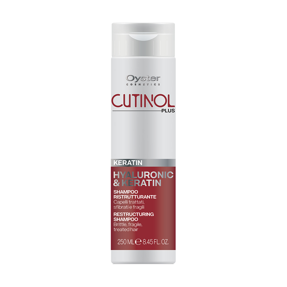 Шампунь для пошкодженого та ламкого волосся Oyster Cosmetics Cutinol Plus Hyaluronic &amp; Keratin Shampoo, 250 мл